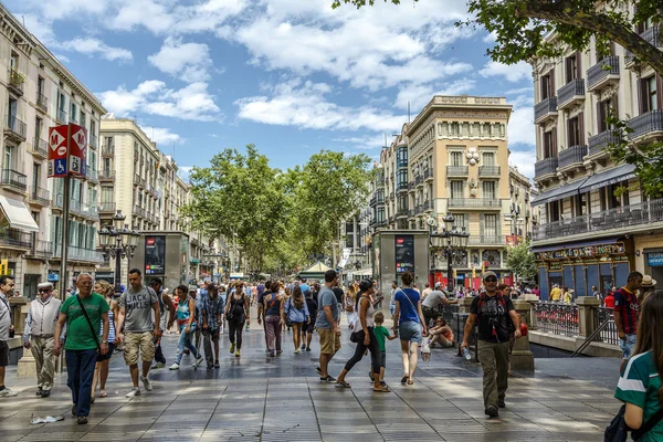 Rambla w barcelona, Hiszpania — Zdjęcie stockowe