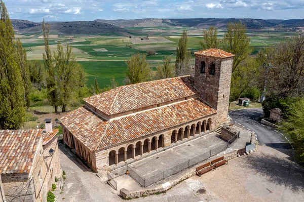 Iglesia Románica San Salvador Carabias Siguenza Provincia Guadalajara Castilla Mancha —  Fotos de Stock