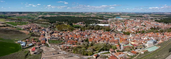 Vista Panorâmica Geral Castelo Cidade Penafiel Valladolid Espanha — Fotografia de Stock