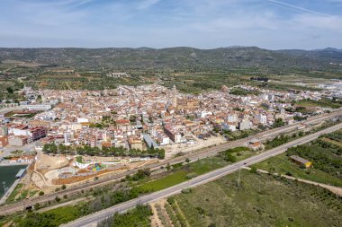 Castellon İspanya 'sında Alcala de Chivert veya Xivert' in panoramik görüntüsü