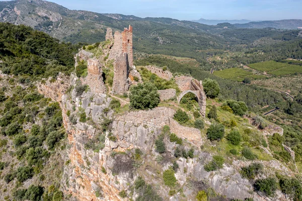 Miravet Castle Cabanes Province Castellon Spain Islamic Construction Medieval Architecture — ストック写真