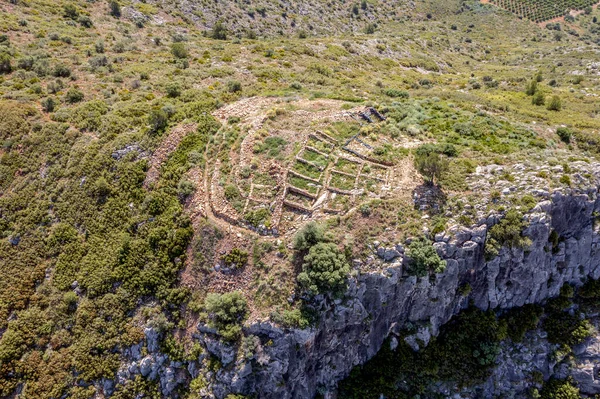 Tossal Del Mortorum Archaeological Site Located Hill Facing Coastal Plain — Stock Fotó