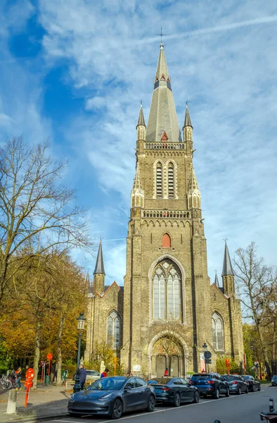 Brujas Bélgica Noviembre 2021 Iglesia María Magdalena Brujas Flandes Occidental —  Fotos de Stock