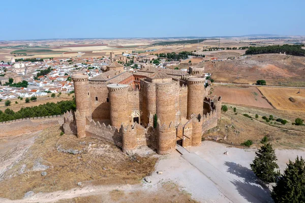 Medieval Castle Hill Village Belmonte Province Cuenca Spain Front View — Stock Photo, Image