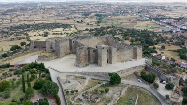 Castelo Trujillo Antigo Alcazaba Árabe Trujillo Província Cáceres Região Extramadura — Vídeo de Stock