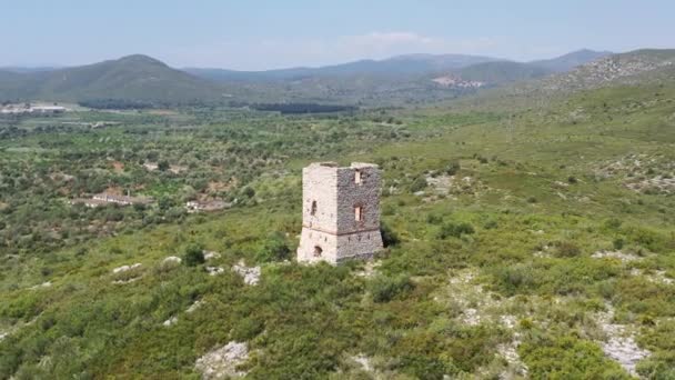 Wachturm Von San Millan Santa Magdalena Pulpis Castellon Spanien — Stockvideo