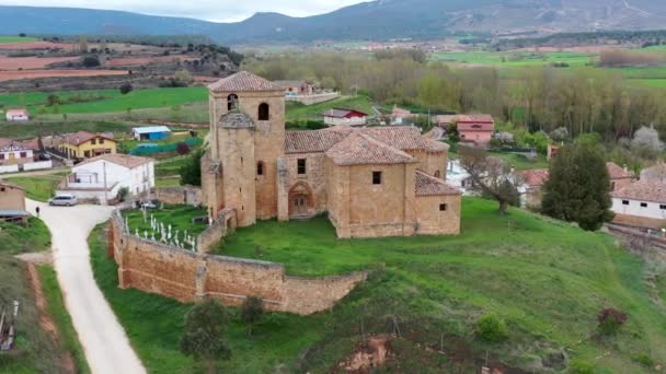 Romanesque Church Santa Cecilia Hermosilla Depends San Pedro Los Barrios — Stock Video