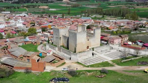 Castle Encinas Esgueva Municipality Province Valladolid Autonomous Community Castilla Leon — Stok video