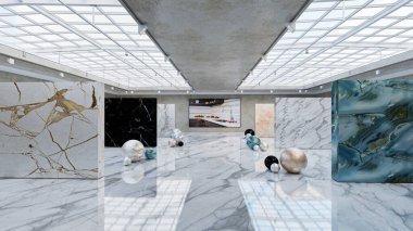 Mutfak tezgahlarının sunumu granit, mermer ve kuvars taşı renk örnekleri.