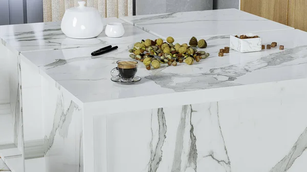 Coffee Table Countertops Color Samples Granite Marble Quartz Stone — Stockfoto