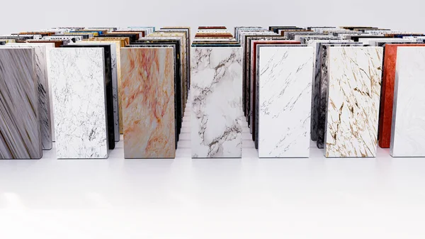 Kitchen Slabs Counter Tops Color Samples Granite Marble Quartz Stone — Stockfoto