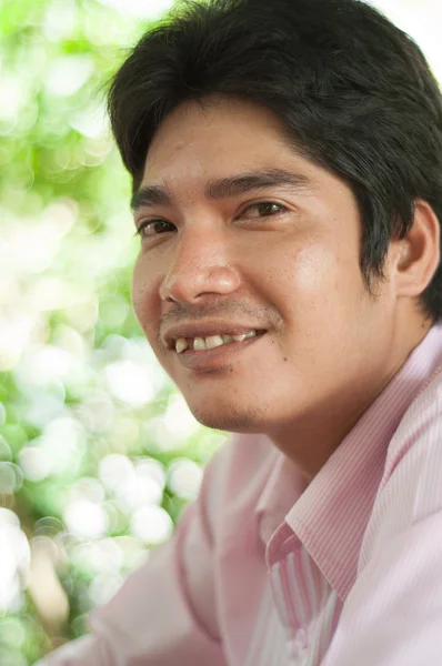 Smiling asian man portrait — Stock Photo, Image