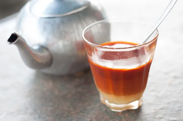 Thajské horký čaj — Stock fotografie