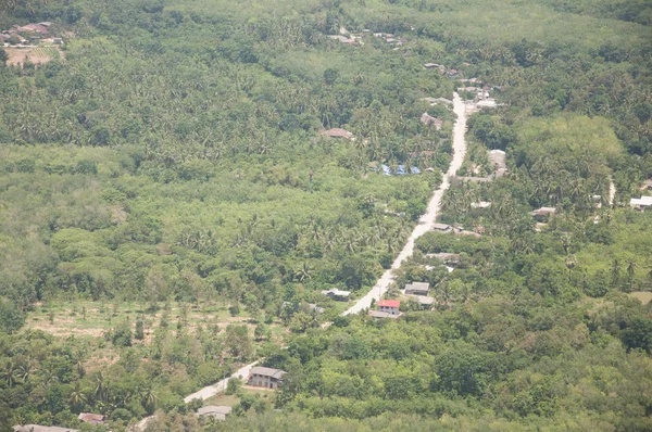 Lange Landstraßenlandschaft — Stockfoto