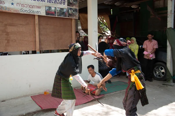 Yala, Tayland - Şubat 9: tanımlanamayan yala raman İslam dagg — Stok fotoğraf