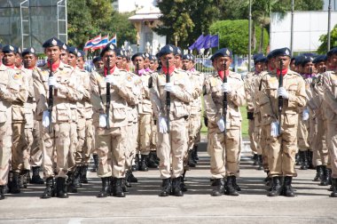 yala, Tayland - Şubat 10: gönüllü defendense üye Mart
