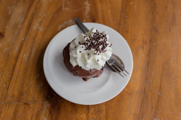 Torta di lava al cioccolato — Foto Stock