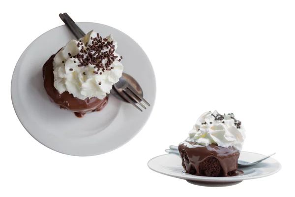 Schokoladenlava-Kuchen — Stockfoto