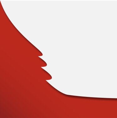 Kırmızı soyut Noel ağacı aplike