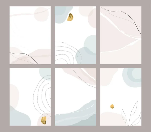 Колекція абстрактних бухо-кадр. Форми мистецтва, геометричні та пензликові текстури — стоковий вектор