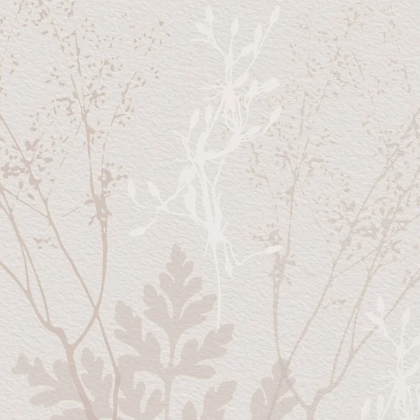 Delikat akvarell botaniska digitalt papper blommig bakgrund i mjuka grundläggande naken beige toner — Stockfoto