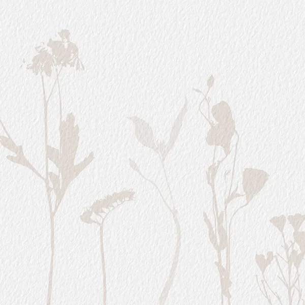 Delicato acquerello botanico digitale carta sfondo floreale in morbido di base toni beige nudo — Foto Stock