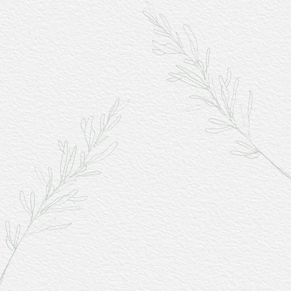 Delicato acquerello botanico digitale carta lascia sfondo — Foto Stock