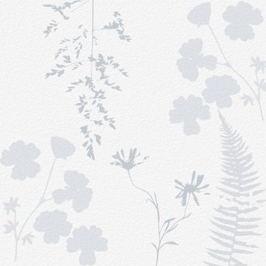 Delicate watercolor botanical digital paper floral background in soft basic nude blue grey tones. Neutral elegant pattern on white organic paper texture
