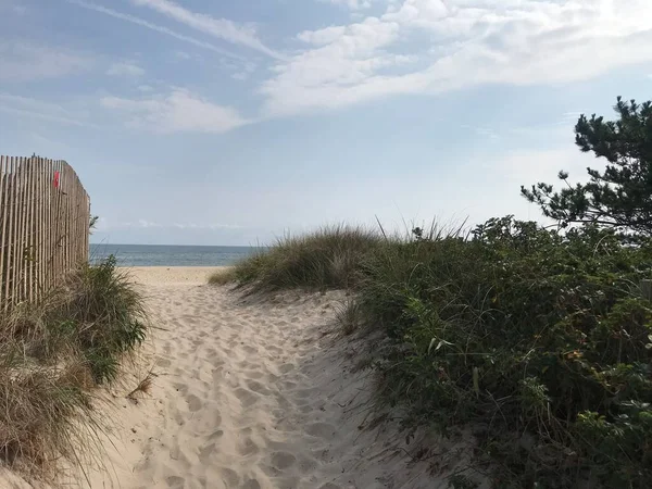 Hamptons Spiagge Sabbiose Labor Day Long Island New York Oceano — Foto Stock