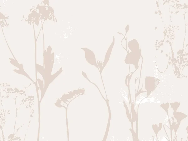 Delicate Vector Patroon Met Wilde Bloemen Kruiden Botanicals Zachte Pastel — Stockvector