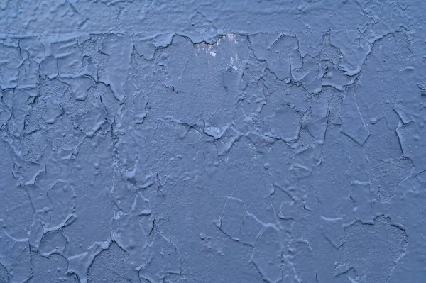 这堵旧墙的质地是蓝色的 — 图库照片