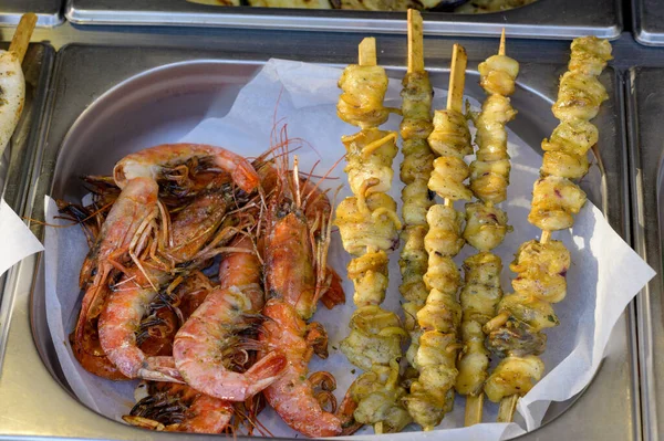 Grilled seafood at a street food festival
