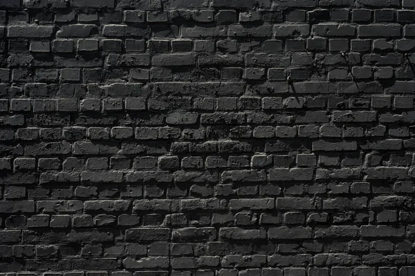 Old Black Brick Wall Texture Brick Wall Texture Interior Design — 图库照片