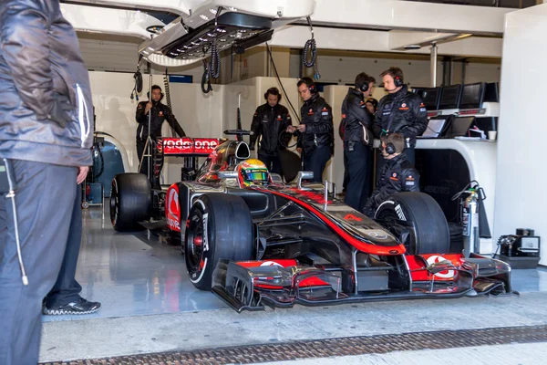 Команда McLaren F1, Льюис Хэмилтон, 2012 — стоковое фото