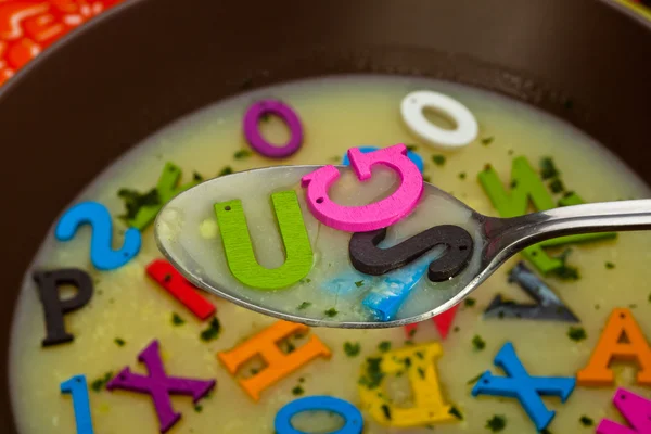 Alphabet soup — Stock Photo, Image