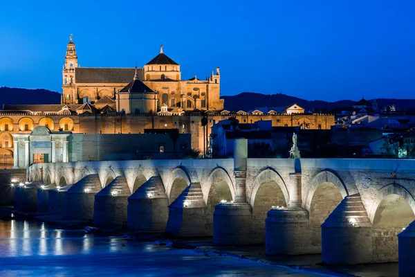 Mezquita y puente romano — Foto de Stock