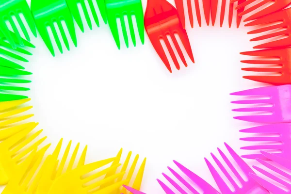 Plastic cutlery — Stock Photo, Image