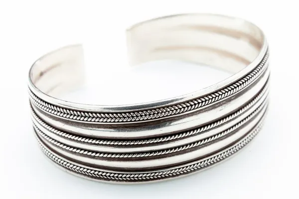 Silver bracelet Royalty Free Stock Photos