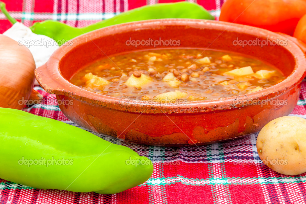 Soup of lentils — Stock Photo © viledevil #13519154