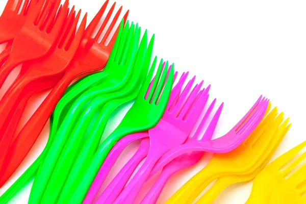 Plastic cutlery — Stock Photo, Image