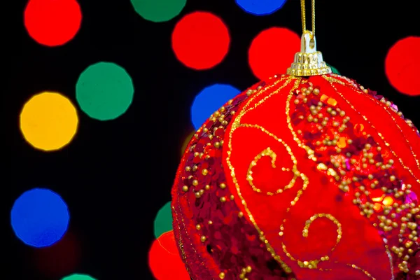 Bola de Natal vermelho — Fotografia de Stock