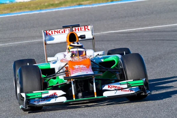 Força de Equipe Índia F1, Nico H=lkenberg, 2012 — Fotografia de Stock