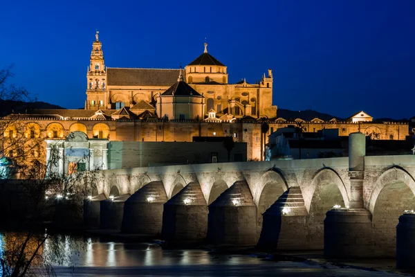 Mezquita y puente romano — Foto de Stock