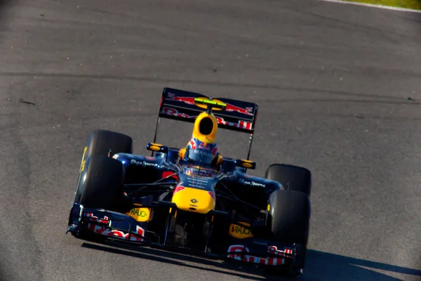 Команда Red Bull Racing F1, Марк Уэббер, 2011 — стоковое фото