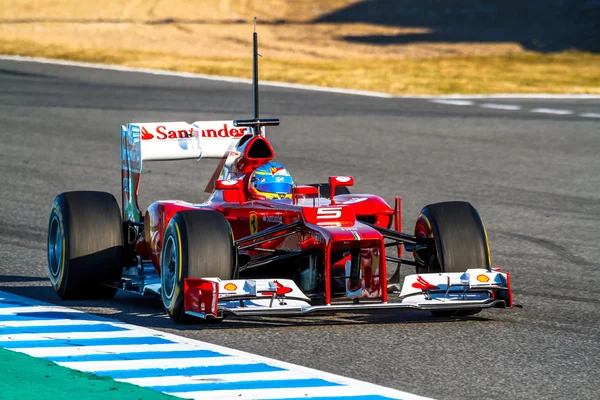 怎么法拉利 f1，费尔南多 · 阿隆索，2012年 — 图库照片
