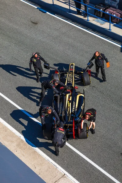 Týmu lotus renault f1, romain grosjean, 2012 — Stock fotografie