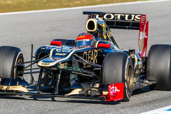 Команда Lotus Renault F1, Ромен Феттель, 2012 — стоковое фото