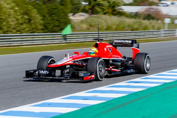 Marussia f1 车队，2013 luiz razia — 图库照片