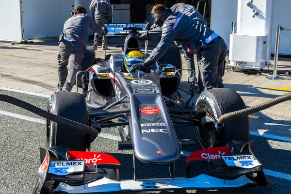 Sauber f1-stallet, esteban gutierrez, 2013 — Stockfoto