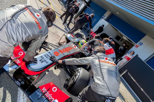 Equipo McLaren F1, Sergio Pérez, 2013 — Foto de Stock